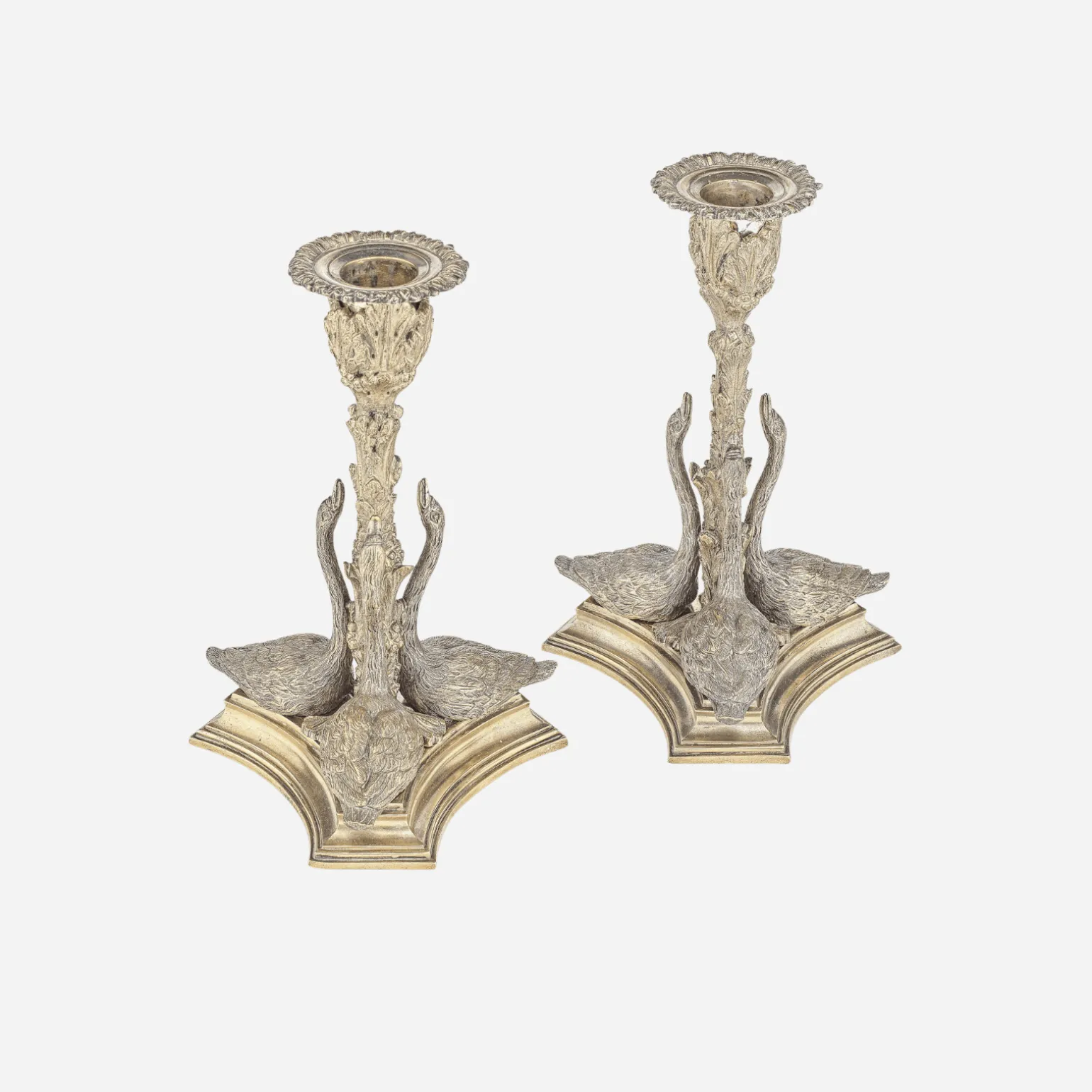 a_pair_of_early_victorian_0.webp A Pair of Early Victorian Silvered Bronze Swan Candlesticks