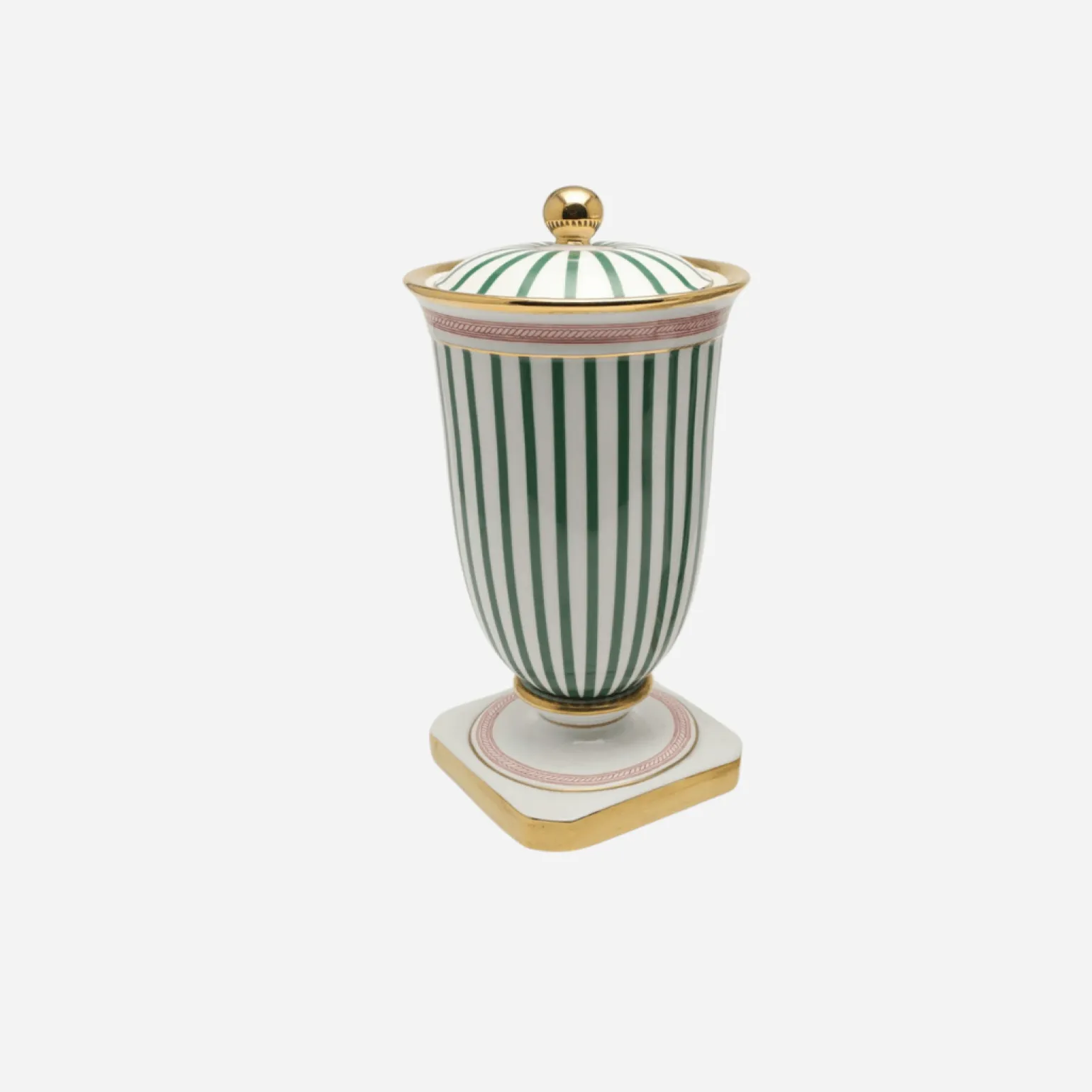 a_pair_of_green_striped_p_1.webp A Pair of Green Striped Porcelain Urns