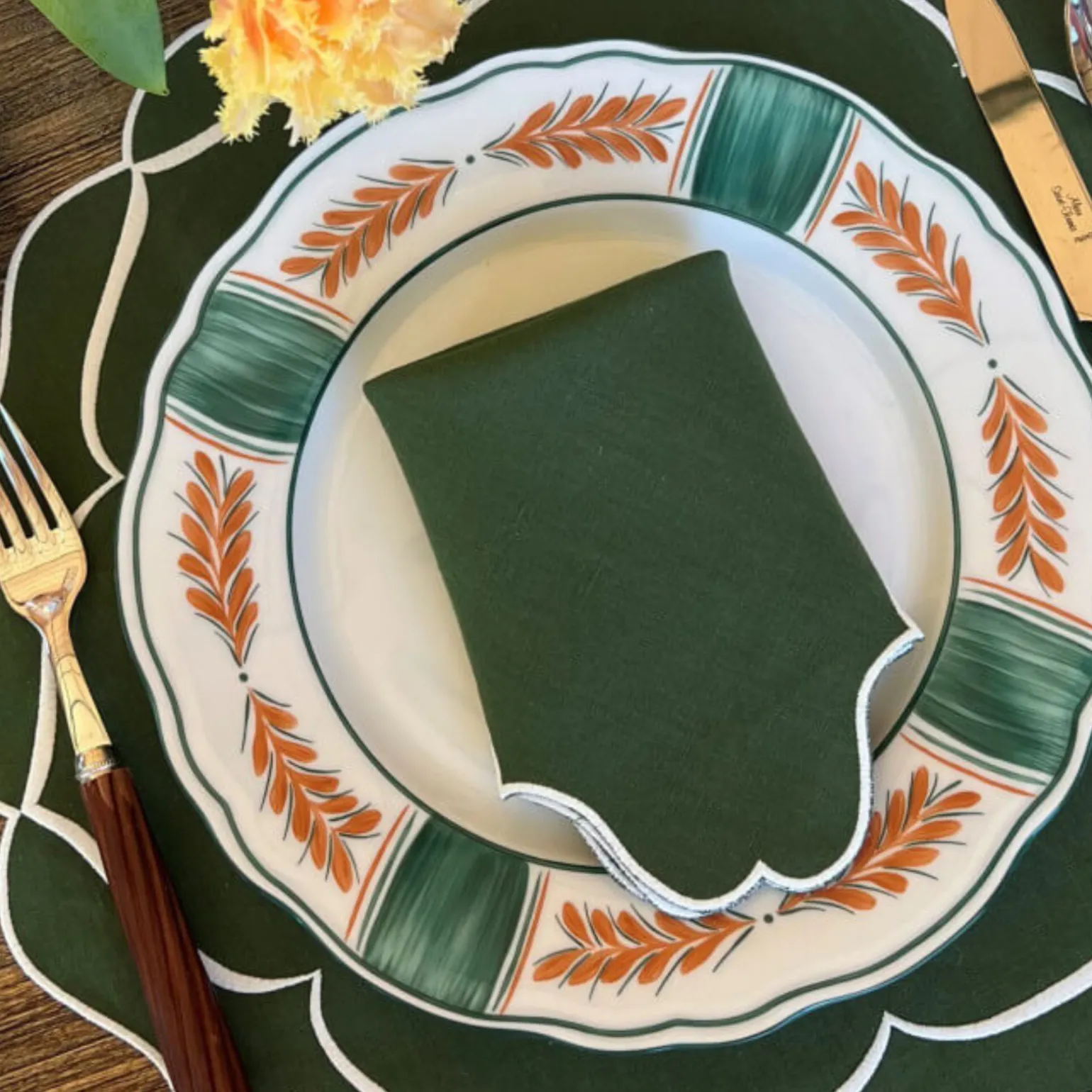 alhambra_green_napkins__s_2.webp Alhambra Green Napkins - Set of 4