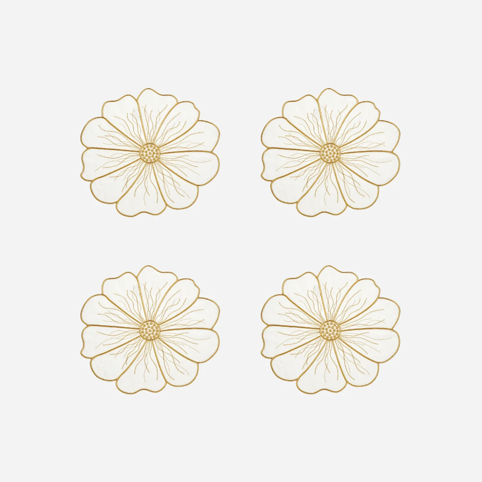 anemone_coaster_white__go_1.webp Anemone Coaster White & Gold - Set of 4