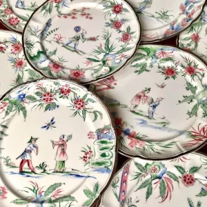 Chinoiserie Dessert Plates - Set of 12