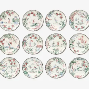 Chinoiserie Soup Plates - Set of 12