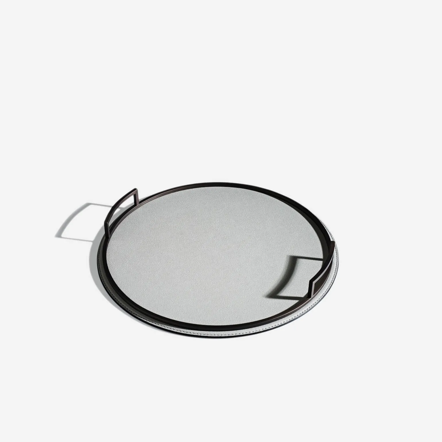 defile_small_round_leathe_0.webp Defile Small Round Leather Tray Grey