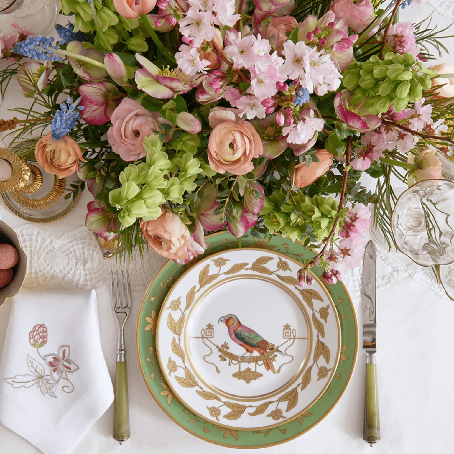 jacobean_flowers_dinner_n_1.webp Jacobean Flowers Dinner Napkin Style I - Set of 6