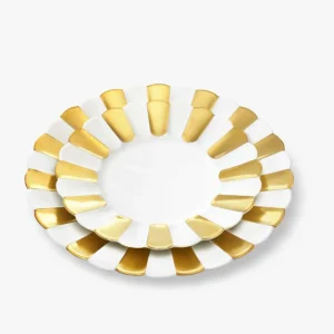 Melon Dinner Plate White Gold