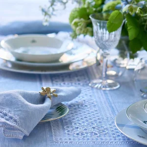 Mozzano Tablecloth with 12 Napkins Blue