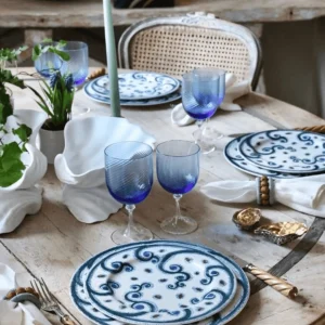 Torse White Wine Glass Blue