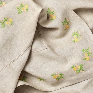 Vuokke Embroidered Linen Tablecloth
