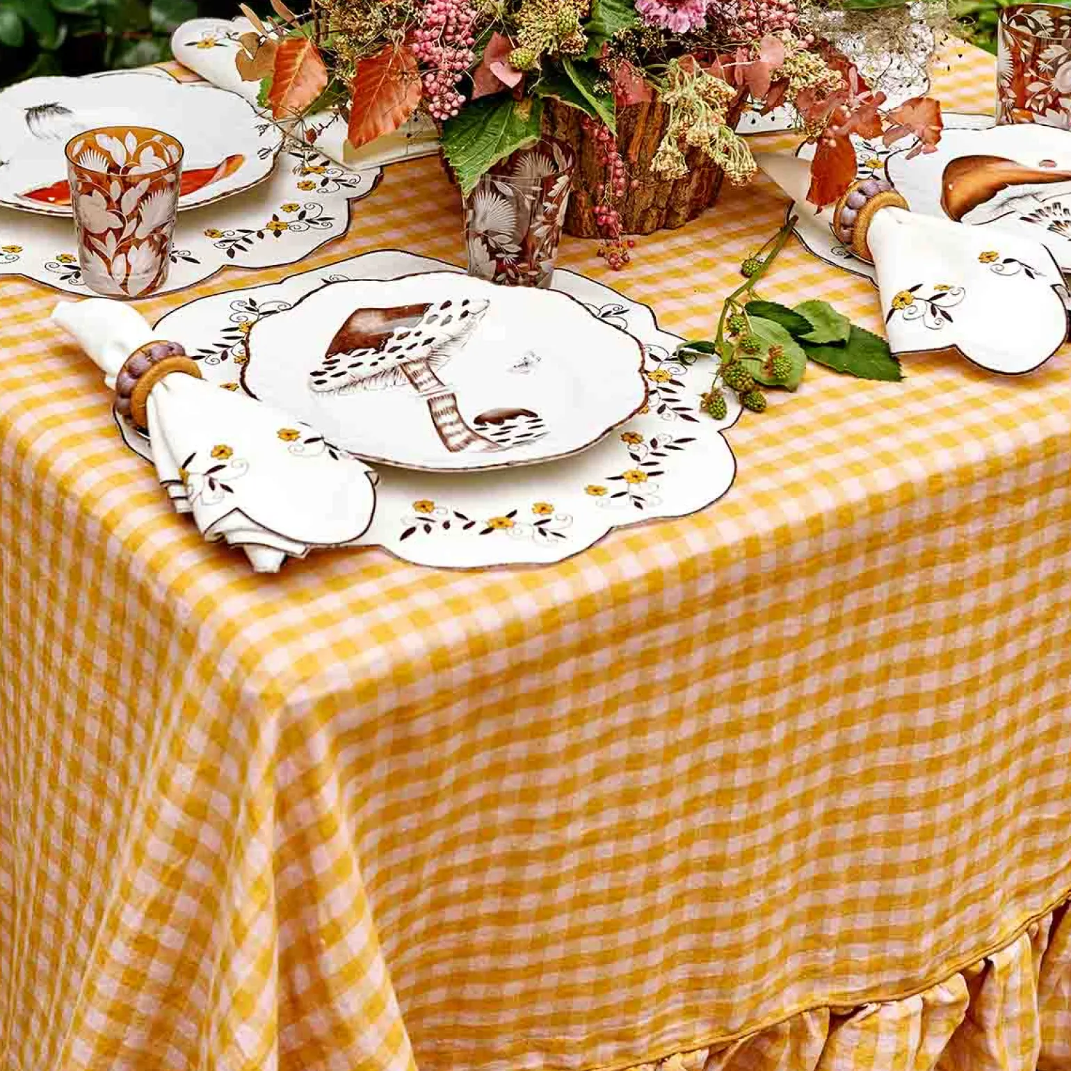wes_gingham_frill_tablecl_1-1.webp Wes Gingham Frill Tablecloth Mustard