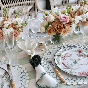 Willow Oval Green Placemats - Set of 4